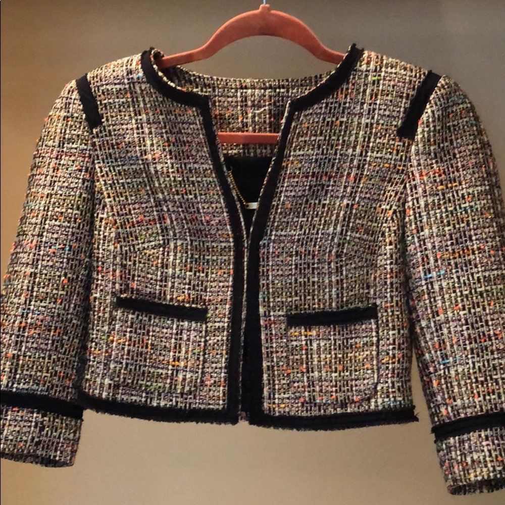 Trina Turk tweed blazer size 2